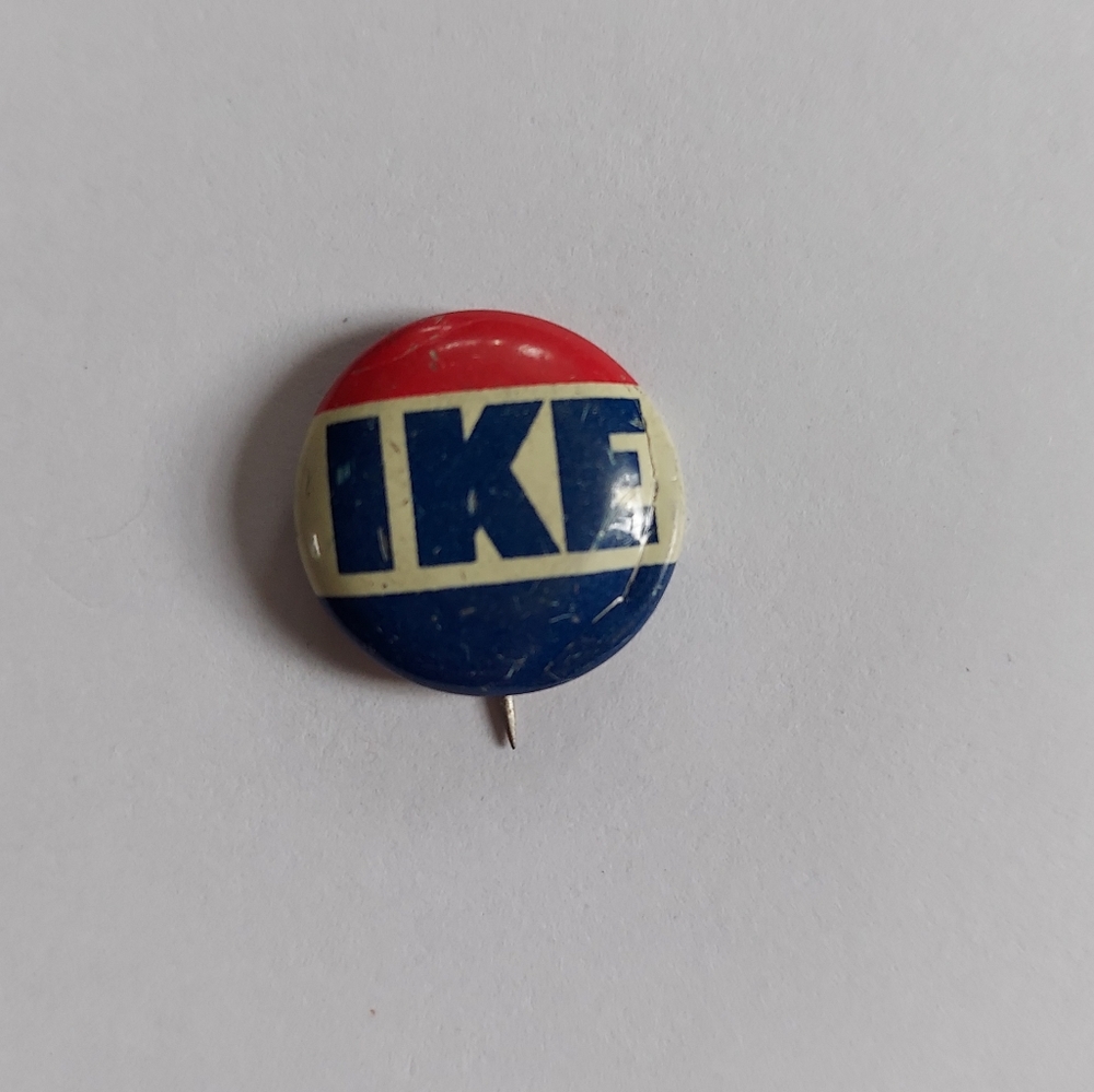 Vintage Pinback Button Ribbon Elephant I Like Ike 50s Dwight D Eisenhower - Picture 8 of 11